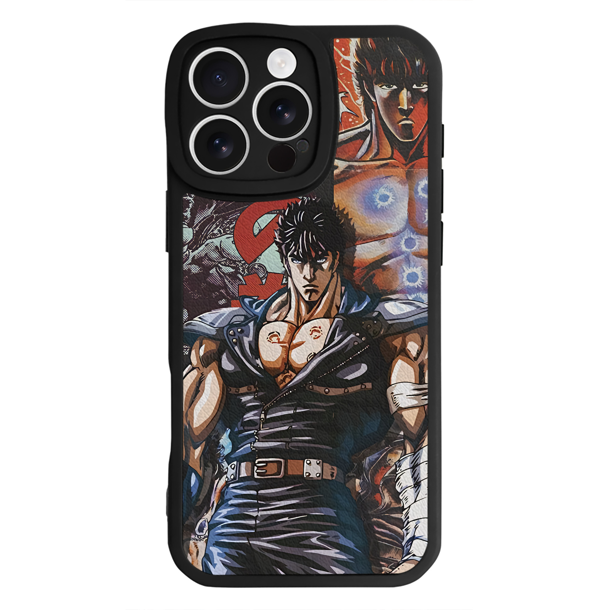 （画像用） 北斗の拳 Fist of the North Star 【iPhone 16シリーズ対応】シリコンスマホケース（レザー調） 材質：シリコン